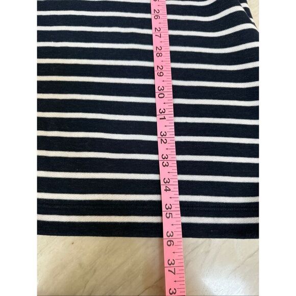 Loft cotton blend striped dress mixed media v-neck size L - Picture 8 of 8